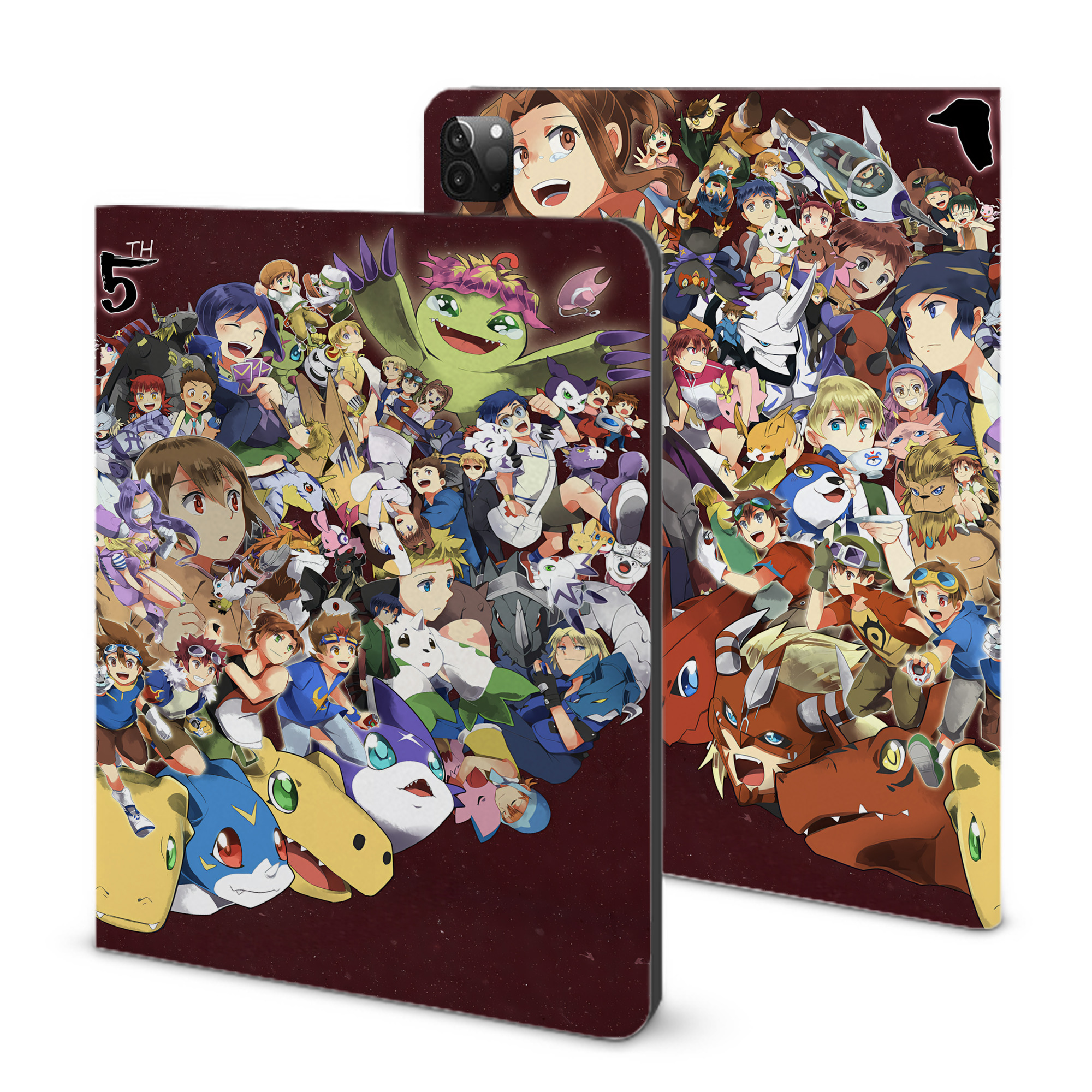 （画像用） Digimon デジタルモンスター/デジモン IPadケース ペンホルダー付き ブックスタイルデザイン